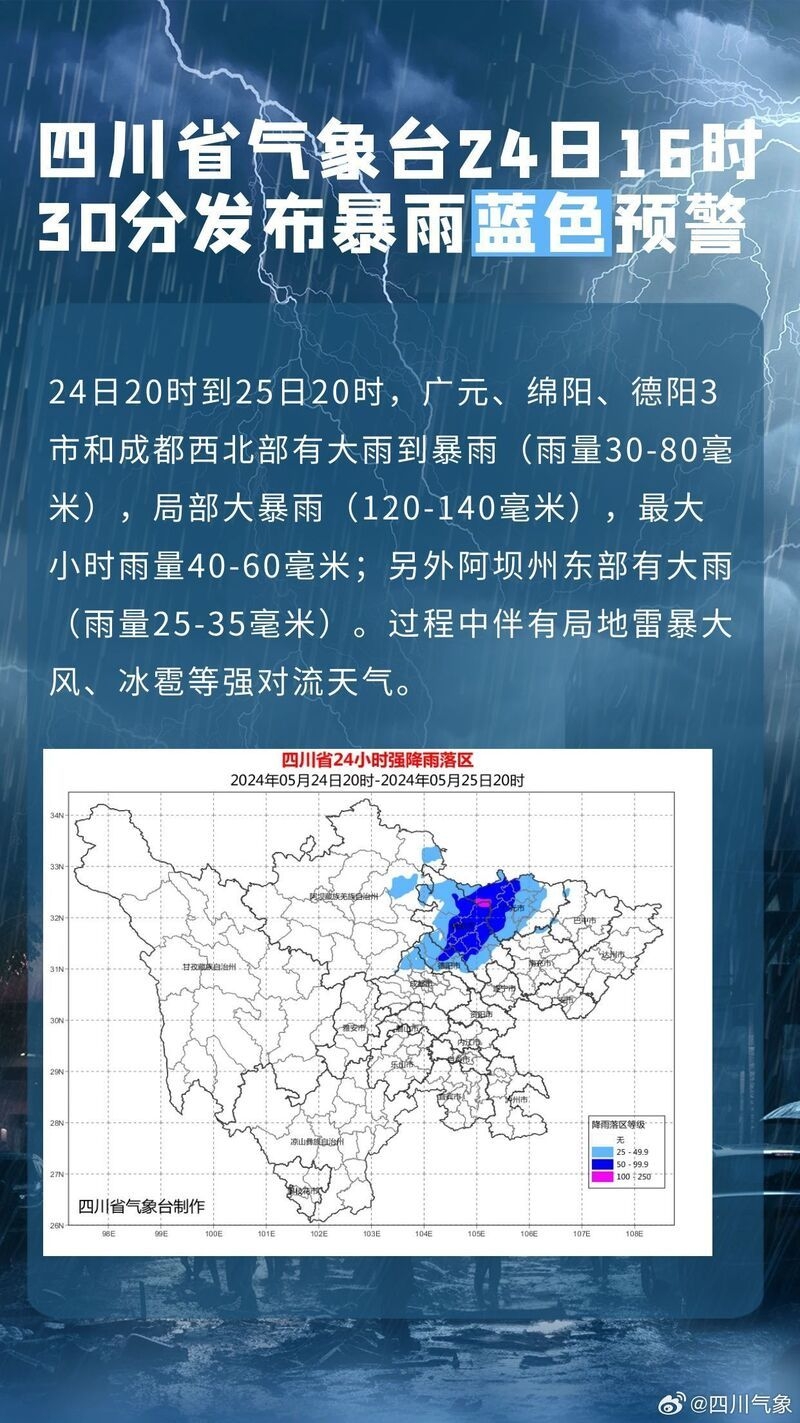 成都暴雨预警图片